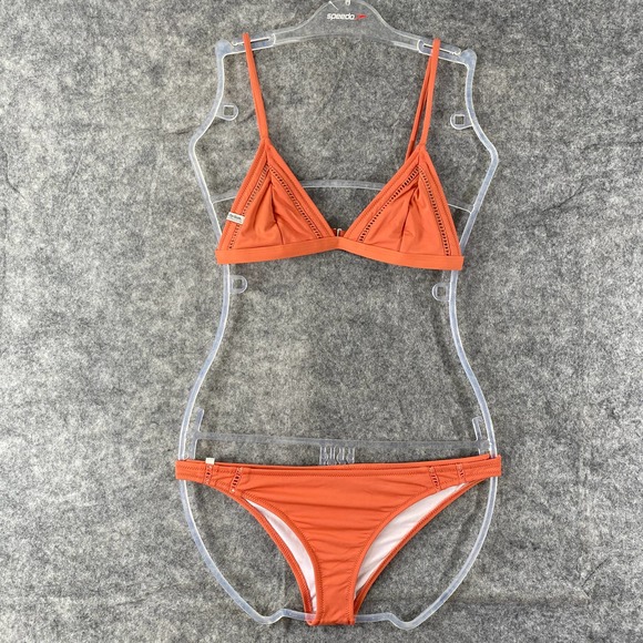 Rhythm Bikini Bottoms Medium Orange My Cheeky Ruched Swimwear - Picture 3 of 11